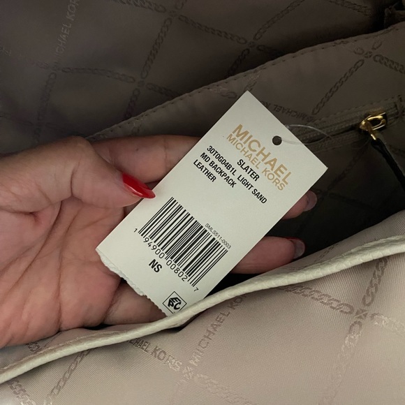 NWT Authentic Michael Kors Slater Leather Backpack - Picture 12 of 13